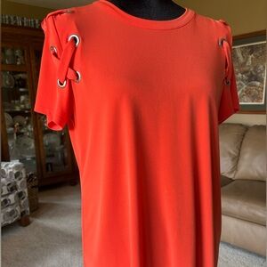 Fall Orange Cute Sleeve Top